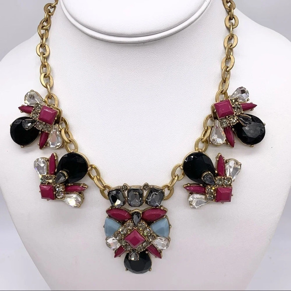 J. Crew Jeweled Cluster Necklace